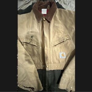 Vintage Women’s Cropped Carhartt Detroit Insulated Canvas Jacket Size Large